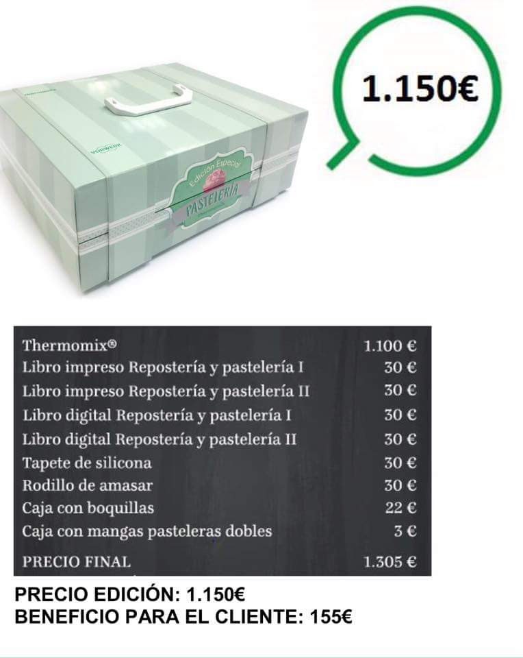 “EDICIÓN ESPECIAL PASTELERÍA” CON Thermomix®  Sólo  por 50€ más!!